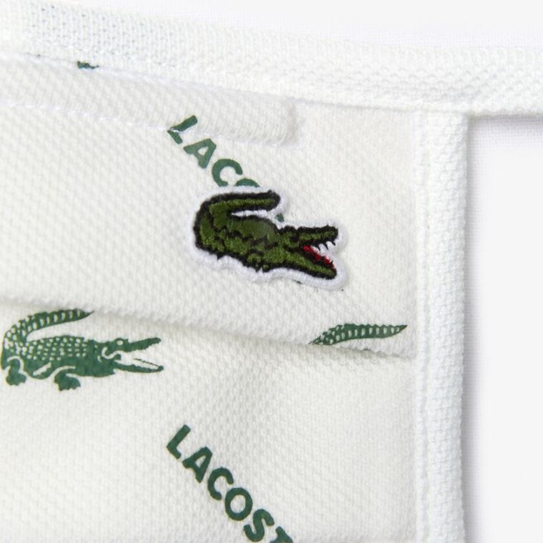 Lacoste L.12.12 Face Protection Mask with Adjustable Straps Yeşil Beyaz | HpjWkjMU