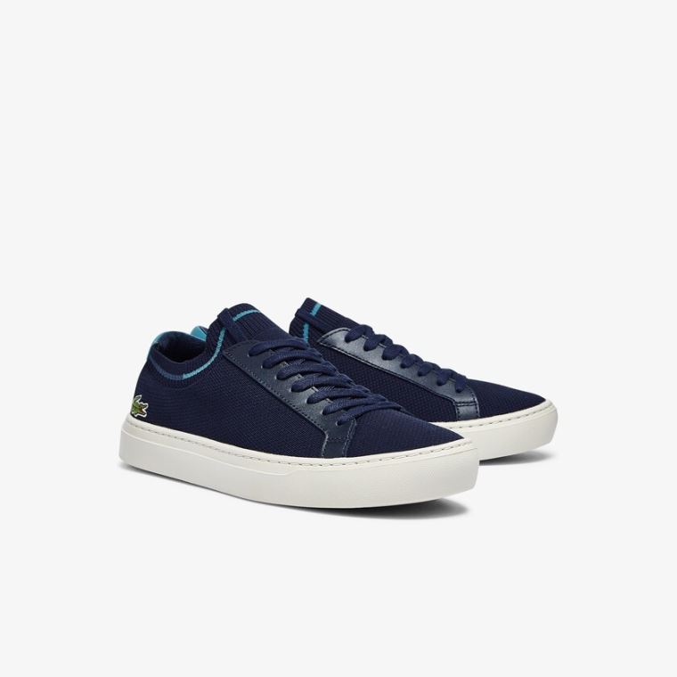 Lacoste La Piquée Tekstil Knit Sneakers Lacivert | pyBZaoWY