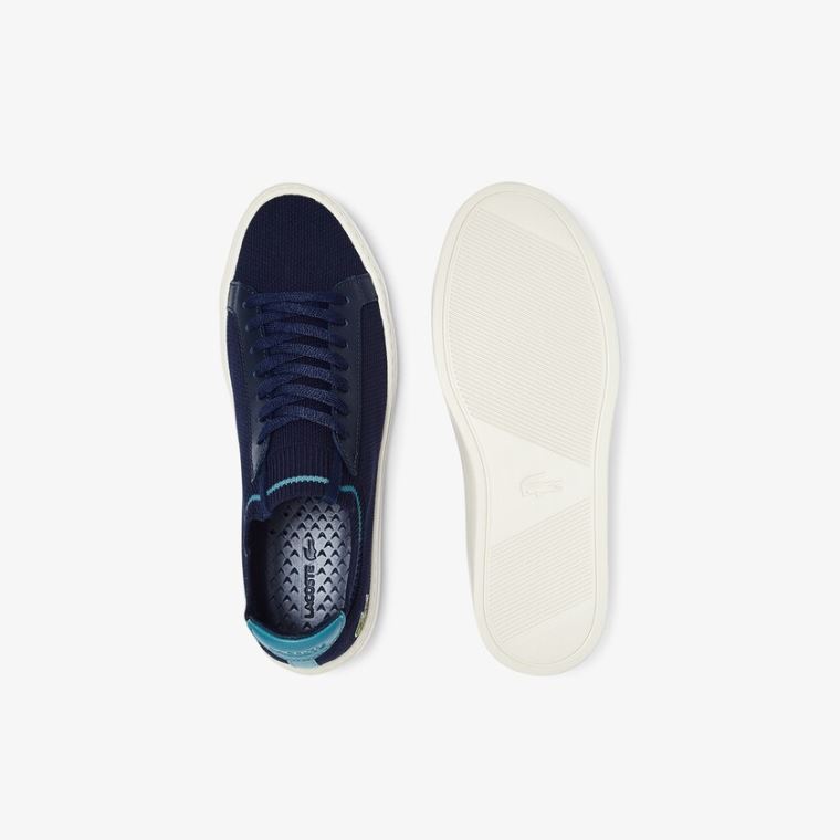 Lacoste La Piquée Tekstil Knit Sneakers Lacivert | pyBZaoWY