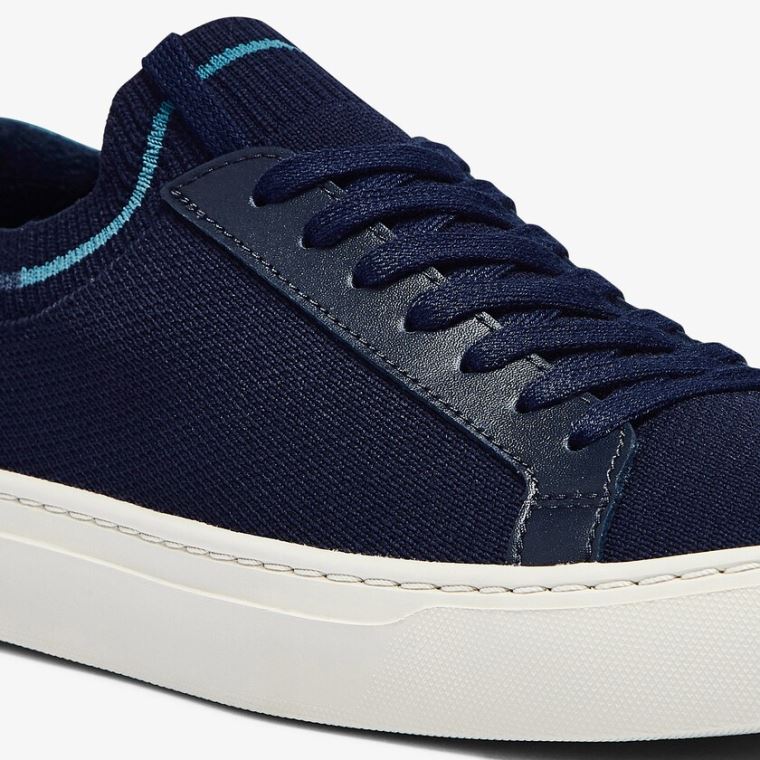 Lacoste La Piquée Tekstil Knit Sneakers Lacivert | pyBZaoWY