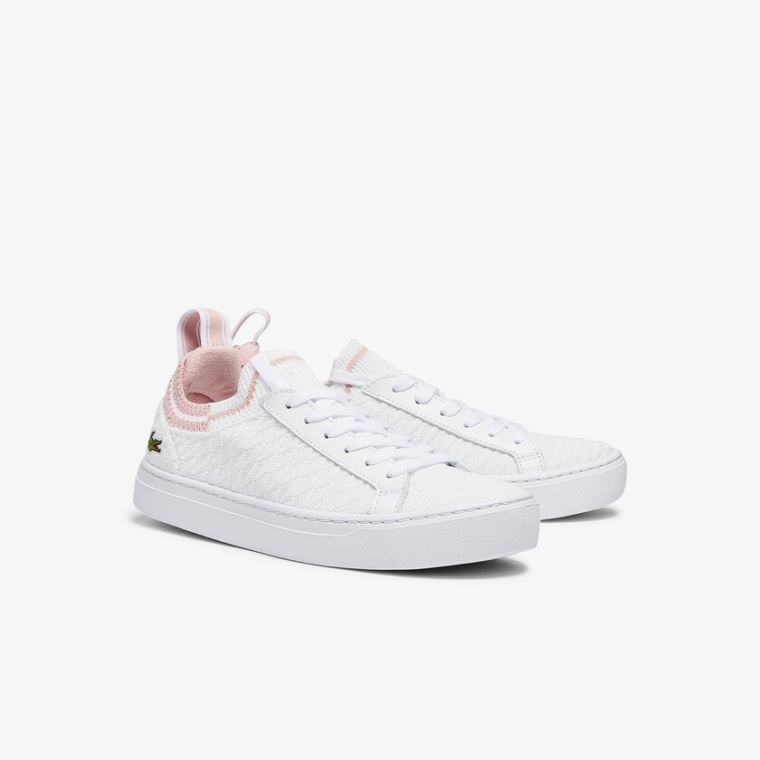 Lacoste La Piquée Tekstil Sneakers Beyaz Pembe | f33OuH4i