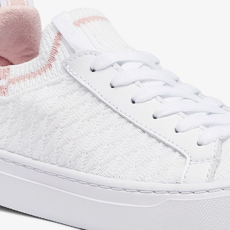 Lacoste La Piquée Tekstil Sneakers Beyaz Pembe | f33OuH4i