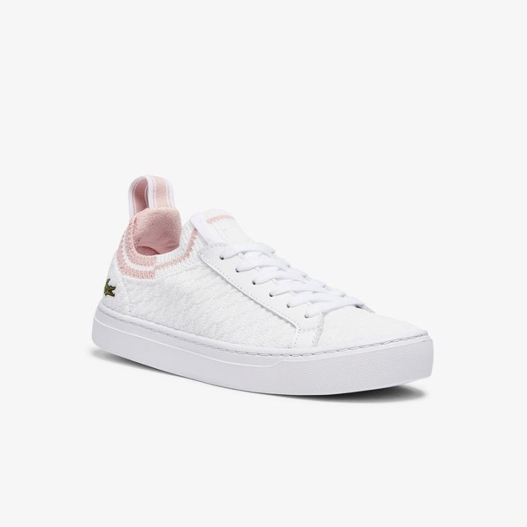 Lacoste La Piquée Tekstil Sneakers Beyaz Pembe | f33OuH4i