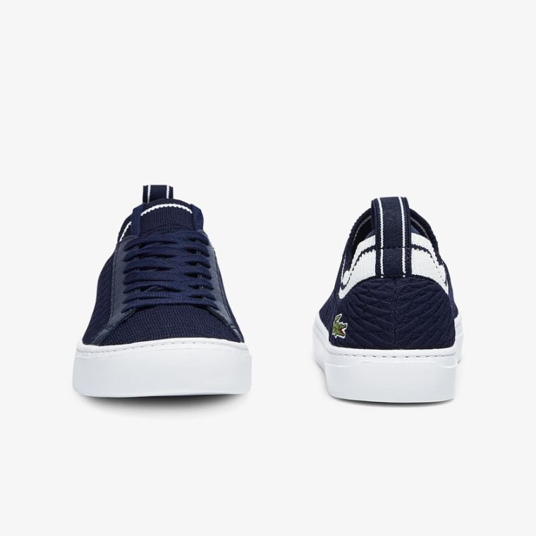 Lacoste La Piquée Tekstil Sneakers Lacivert Beyaz | q4I1Vf9S