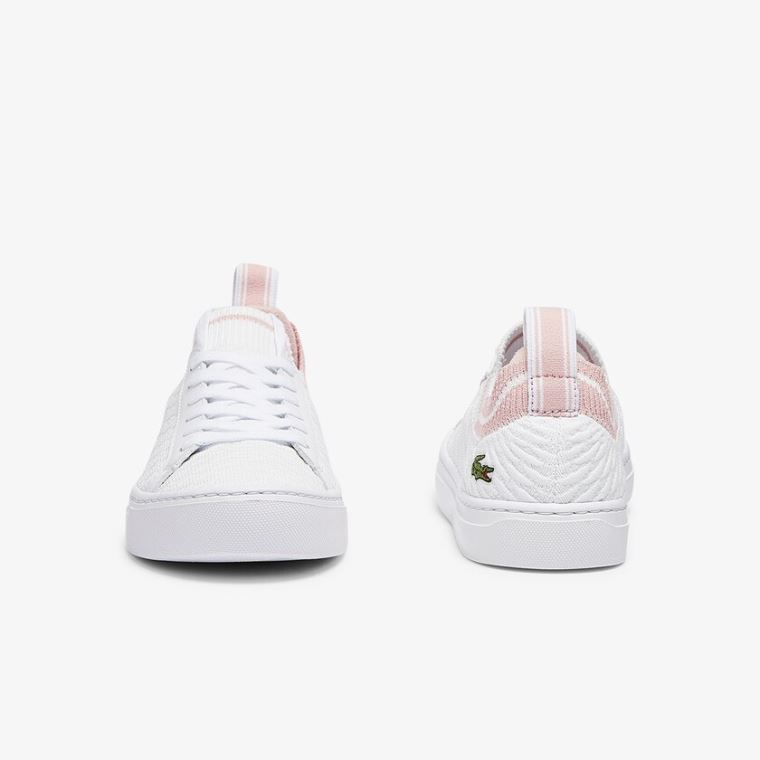 Lacoste La Piquée Tekstil Sneakers Beyaz Açık Pembe | CaXw9c7g