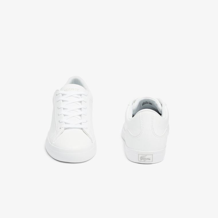 Lacoste Lerond BL Deri and Sentetik Sneakers Beyaz | pwmAmkIa