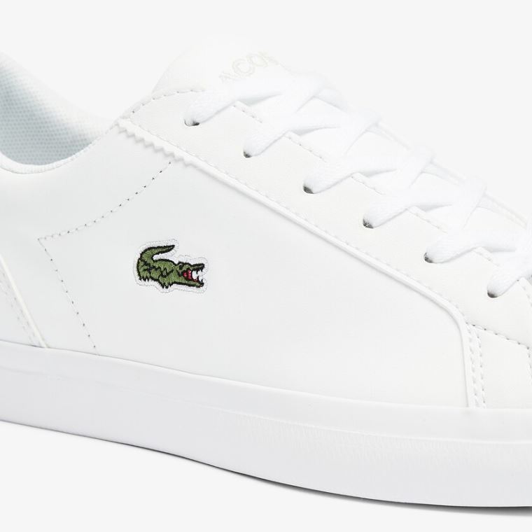 Lacoste Lerond BL Deri and Sentetik Sneakers Beyaz | pwmAmkIa