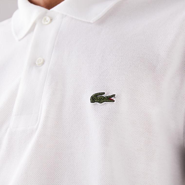 Lacoste Long-Sleeve Klasik Fit L.12.12 Polo Beyaz | mGLhGNuL