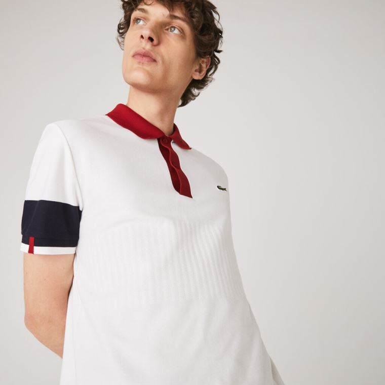 Lacoste Made in France Regular Fit Organic Pamuklu Polo Shirt Beyaz Lacivert Mavi Koyu Kırmızı Beyaz | ke2eSZYw