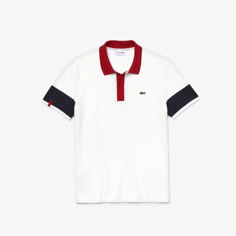 Lacoste Made in France Regular Fit Organic Pamuklu Polo Shirt Beyaz Lacivert Mavi Koyu Kırmızı Beyaz | ke2eSZYw