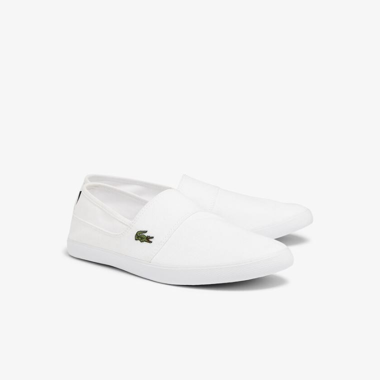 Lacoste Marice Kanvas Slip-ons Beyaz | 9GNVAGso