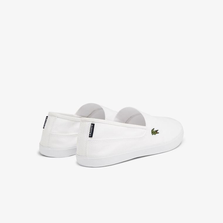 Lacoste Marice Kanvas Slip-ons Beyaz | 9GNVAGso