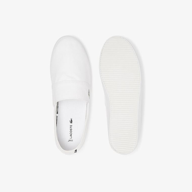 Lacoste Marice Kanvas Slip-ons Beyaz | 9GNVAGso