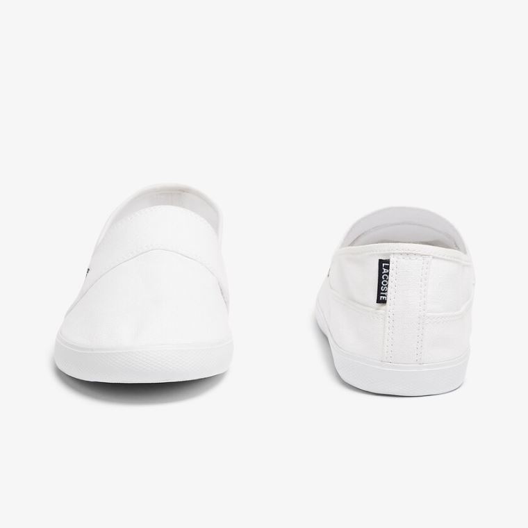 Lacoste Marice Kanvas Slip-ons Beyaz | 9GNVAGso