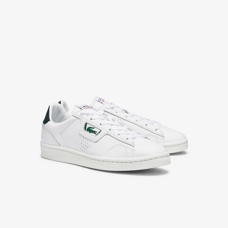 Lacoste Masters Klasik Deri Sneakers Beyaz Koyu Yeşil | TJqjDHJ4