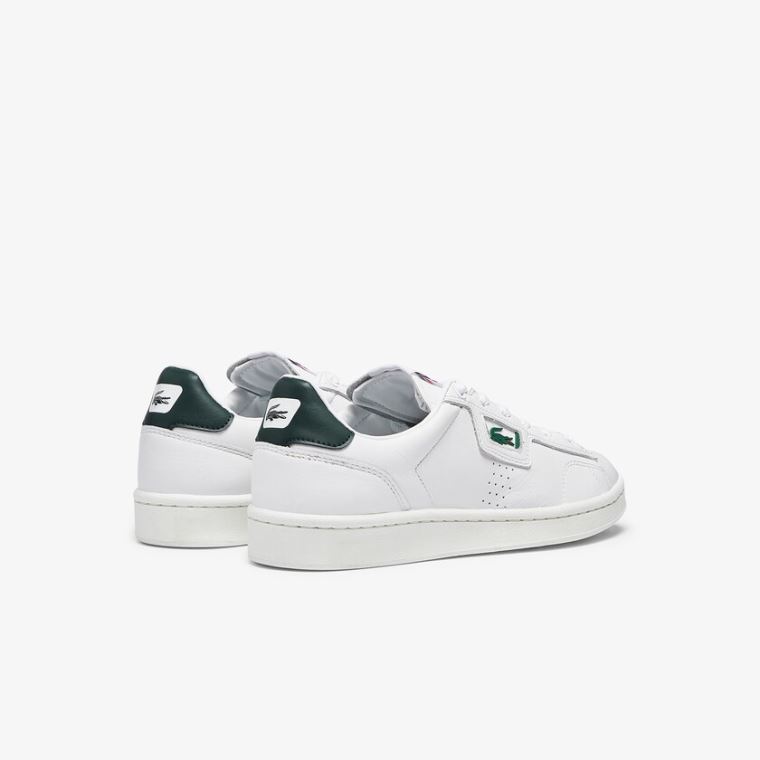 Lacoste Masters Klasik Deri Sneakers Beyaz Koyu Yeşil | TJqjDHJ4