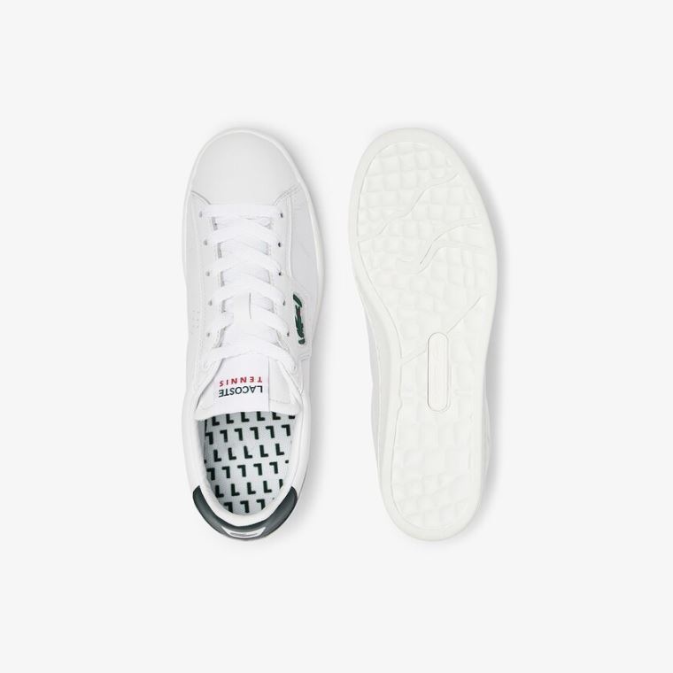 Lacoste Masters Klasik Deri Sneakers Beyaz Koyu Yeşil | TJqjDHJ4