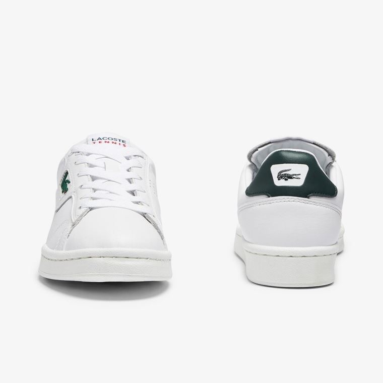 Lacoste Masters Klasik Deri Sneakers Beyaz Koyu Yeşil | TJqjDHJ4