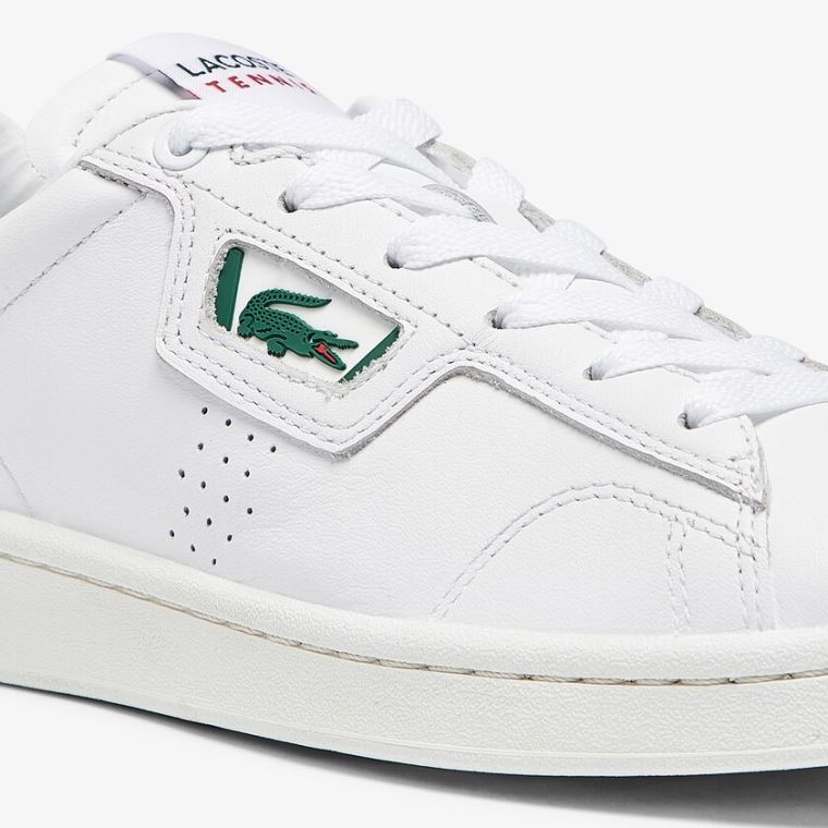 Lacoste Masters Klasik Deri Sneakers Beyaz Koyu Yeşil | TJqjDHJ4