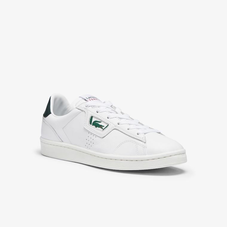 Lacoste Masters Klasik Deri Sneakers Beyaz Koyu Yeşil | TJqjDHJ4