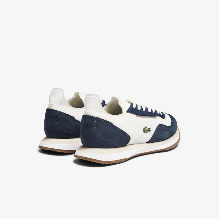 Lacoste Match Break Tekstil Sneakers Beyaz Lacivert | SIWRn8hN