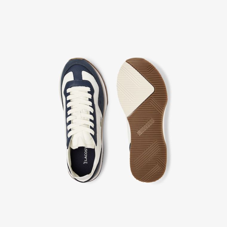 Lacoste Match Break Tekstil Sneakers Beyaz Lacivert | SIWRn8hN