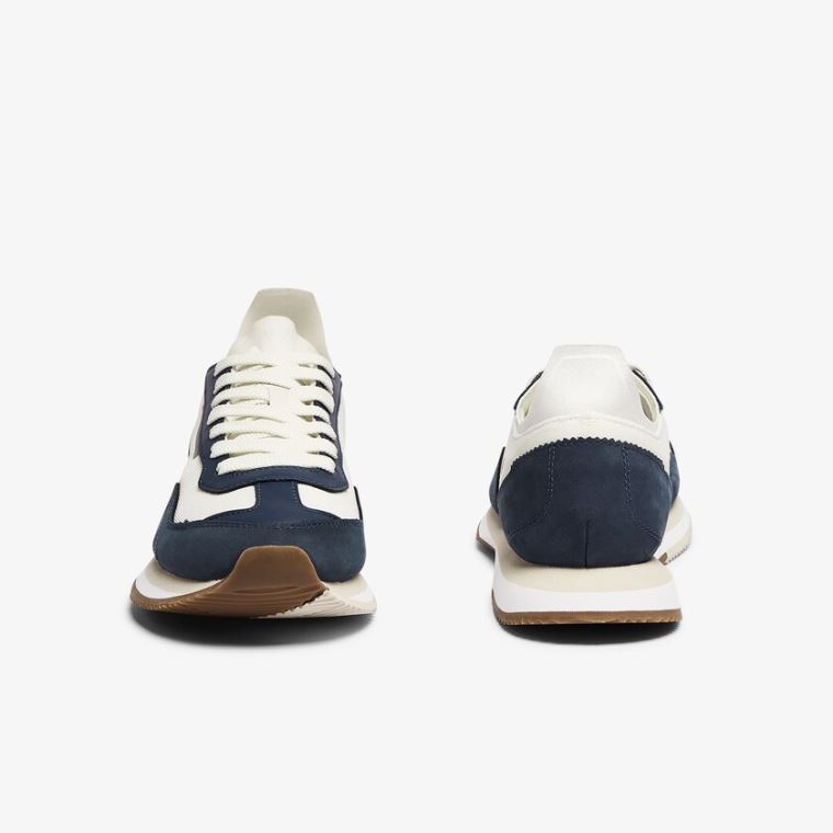 Lacoste Match Break Tekstil Sneakers Beyaz Lacivert | SIWRn8hN