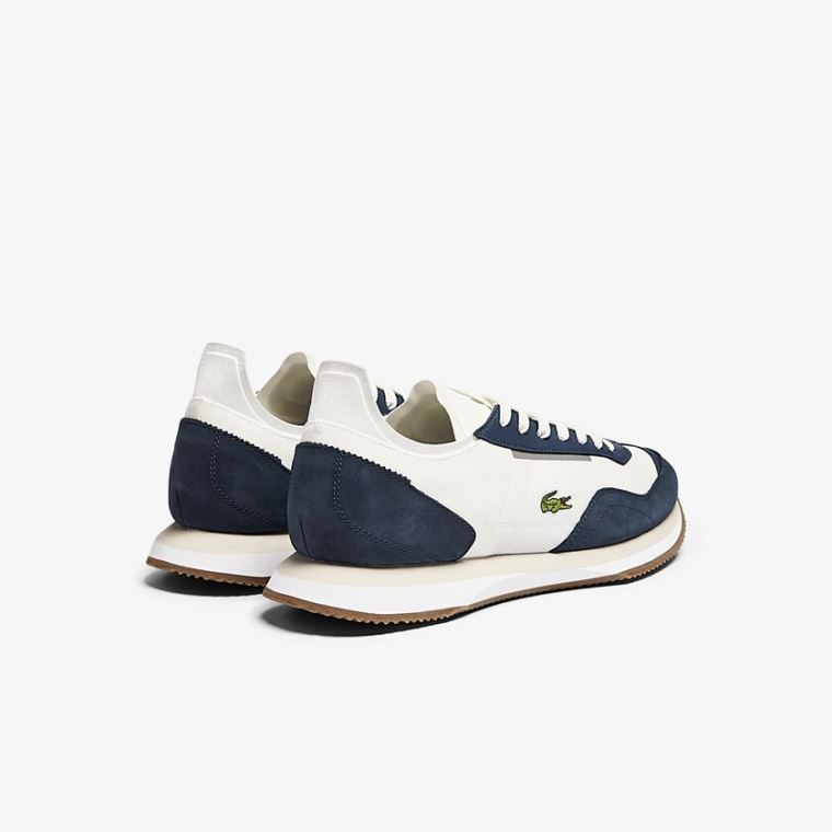 Lacoste Match Break Tekstil Sneakers Beyaz Lacivert | bT1HIb24