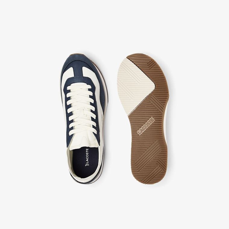 Lacoste Match Break Tekstil Sneakers Beyaz Lacivert | bT1HIb24