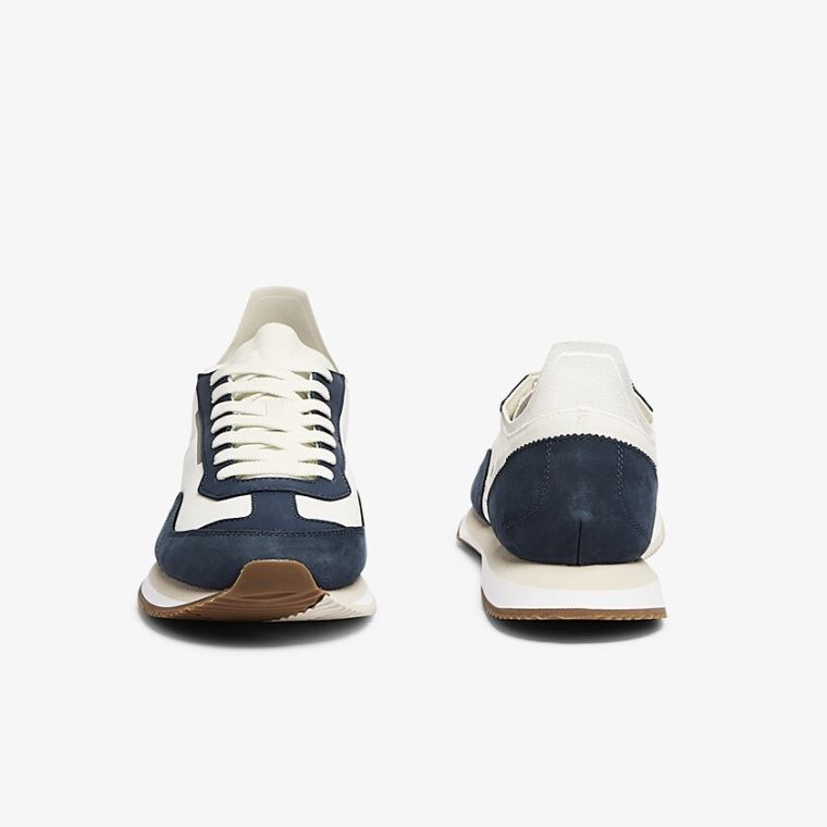 Lacoste Match Break Tekstil Sneakers Beyaz Lacivert | bT1HIb24