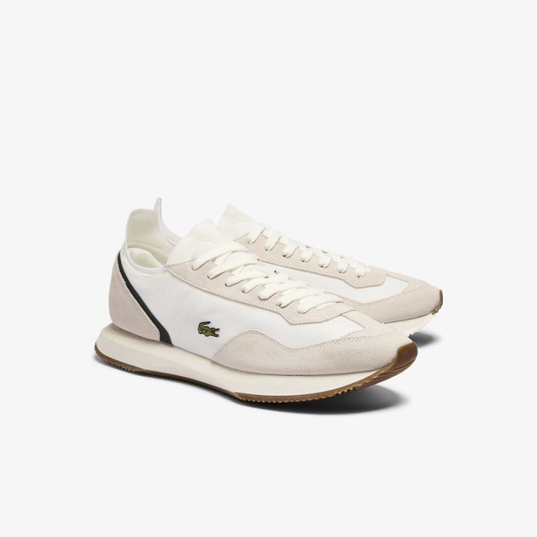 Lacoste Match Break Tekstil and Süet Sneakers Bej Rengi Yeşil | 1Cwn1TMp