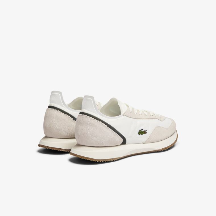 Lacoste Match Break Tekstil and Süet Sneakers Bej Rengi Yeşil | 1Cwn1TMp