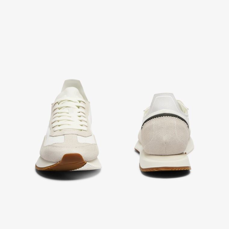 Lacoste Match Break Tekstil and Süet Sneakers Bej Rengi Yeşil | 1Cwn1TMp