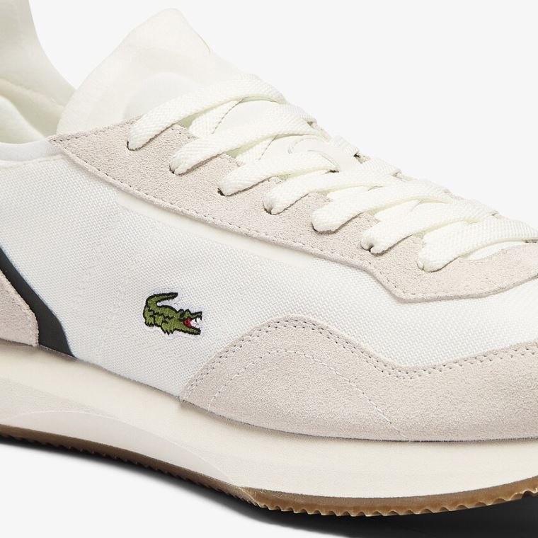 Lacoste Match Break Tekstil and Süet Sneakers Bej Rengi Yeşil | 1Cwn1TMp