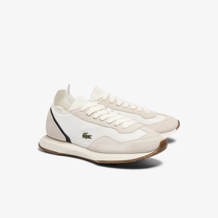 Lacoste Match Break Tekstil and Süet Sneakers Bej Rengi Yeşil | dEeeQqkE