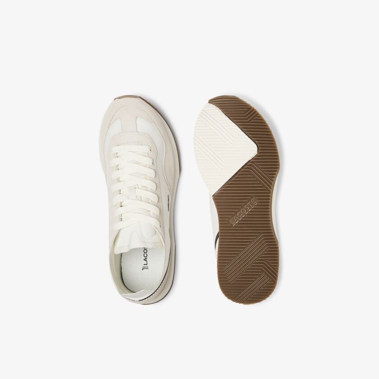 Lacoste Match Break Tekstil and Süet Sneakers Bej Rengi Yeşil | dEeeQqkE