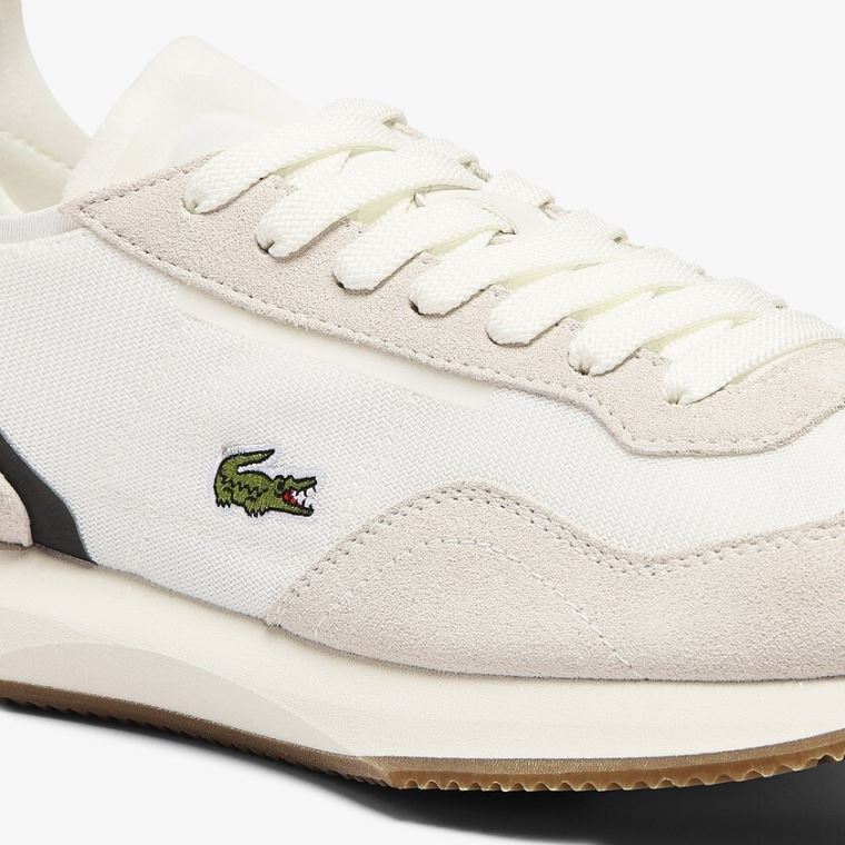 Lacoste Match Break Tekstil and Süet Sneakers Bej Rengi Yeşil | dEeeQqkE