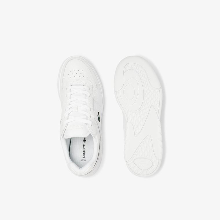 Lacoste Men’s Game Advance Tumbled Deri Sneakers Beyaz | JzKqR20P