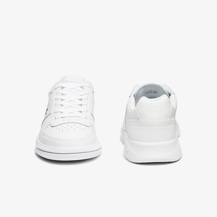 Lacoste Men’s Game Advance Tumbled Deri Sneakers Beyaz | JzKqR20P