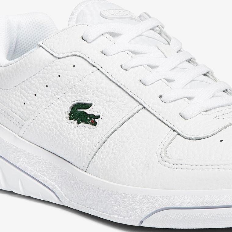 Lacoste Men’s Game Advance Tumbled Deri Sneakers Beyaz | JzKqR20P