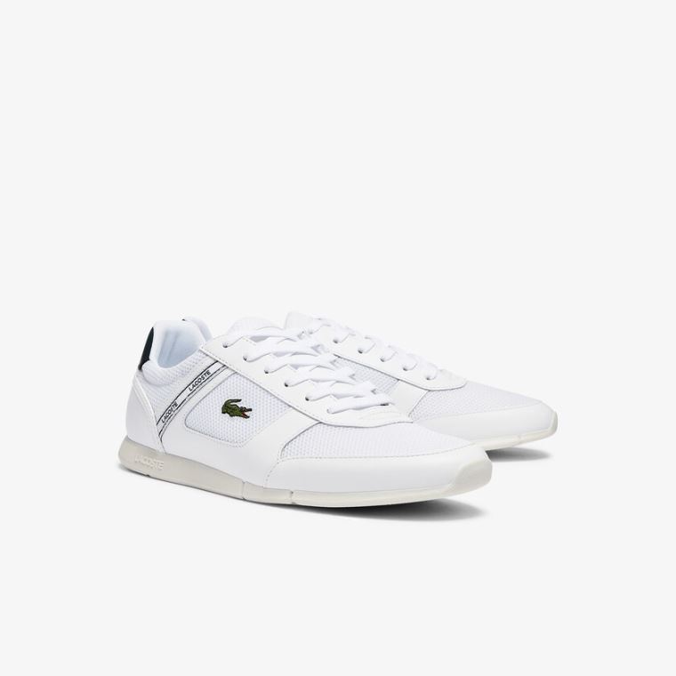 Lacoste Menerva Spor Tekstil and Deri Sneakers Beyaz | 5nG8Pzsi