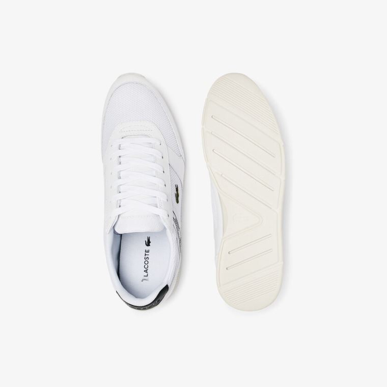 Lacoste Menerva Spor Tekstil and Deri Sneakers Beyaz | 5nG8Pzsi