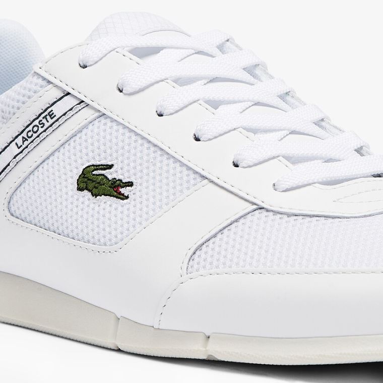 Lacoste Menerva Spor Tekstil and Deri Sneakers Beyaz | 5nG8Pzsi