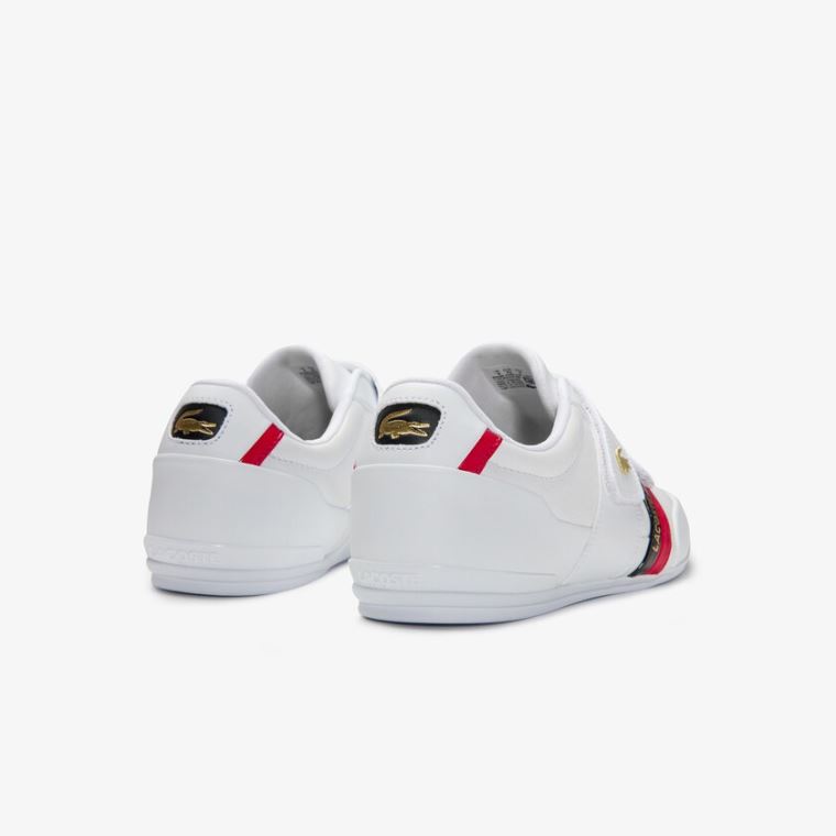 Lacoste Misano Askılı Deri and Sentetik Sneakers Beyaz Kırmızı | 9xPzvDwd