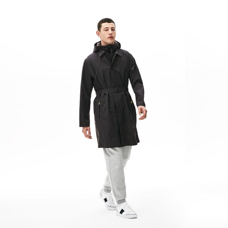 Lacoste Motion 3-in-1 Raincoat With Detachable Vest Koyu Gri | W6wowOix