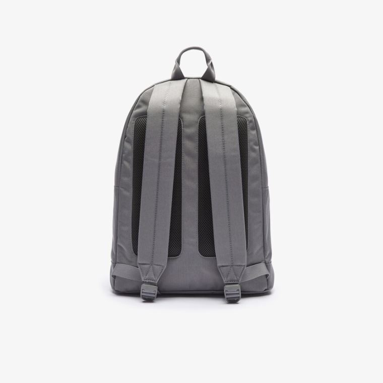 Lacoste Neocroc Branded Kanvas Backpack Gri | BhovPhr5