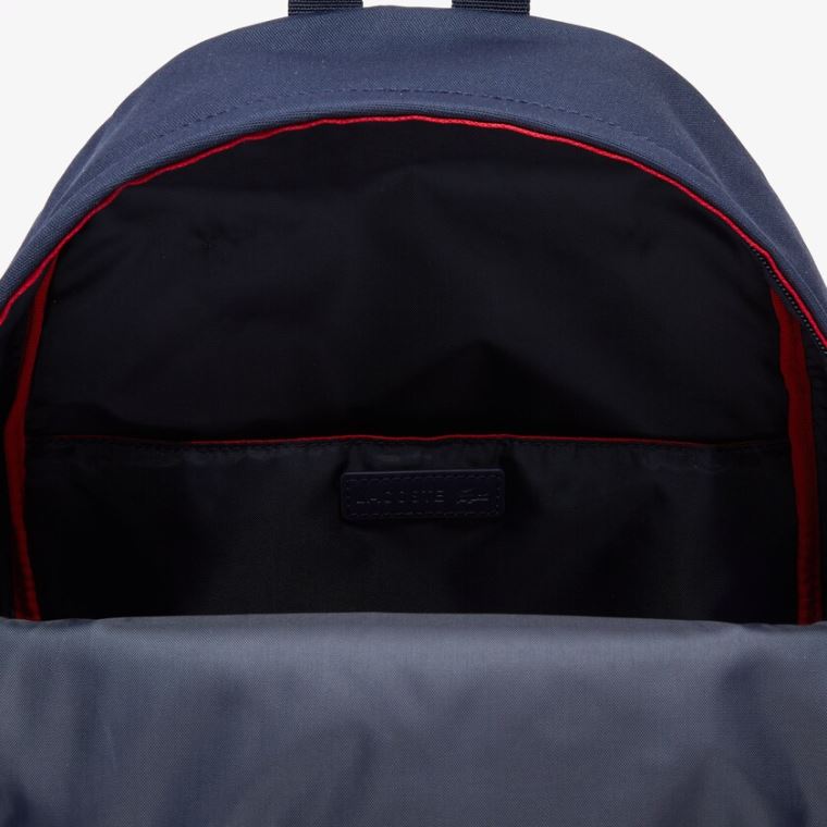 Lacoste Neocroc L27 Lettered Kanvas Backpack Lacivert Kırmızı | qjUdx1Po