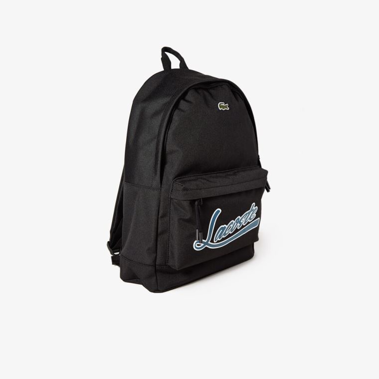 Lacoste Neocroc Script Backpack Siyah | 3ttfrkI2