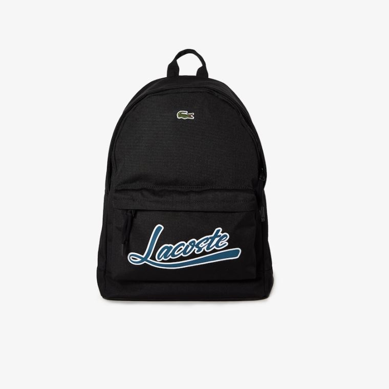 Lacoste Neocroc Script Backpack Siyah | 3ttfrkI2