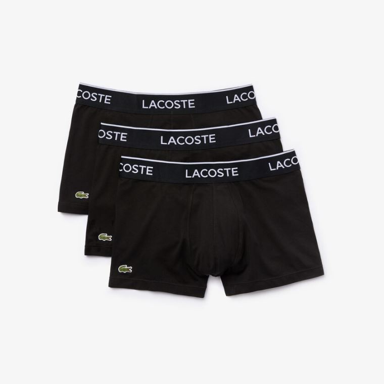 Lacoste Pack Of 3 Gündelik Black Boksör Külot Siyah | aUtlGU3R